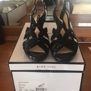 Alex Marie Black 3 inch heels. Worn once